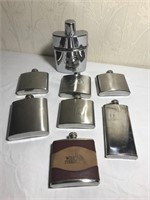 Lot of 8 Metal Flask