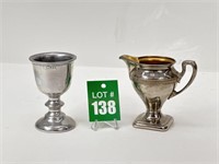 Wilton Tavern Wine Goblet and Metal Pitcher