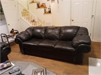 Leather Hide-a-Bed Sleep Sofa