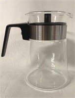 SMALL GLASS COFFEE POT 6” TALL