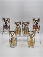 1970'S GEORGES BRIARD 22KT GOLD GLASSES- 5.5"HIGH