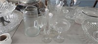 LOT OF GLASS, PITCHER,