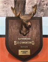 Vtg. Browning Dealer plaque - has repair