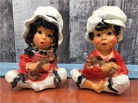 Vtg. Mexican chalkware figures