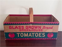 Vintage Packing Carton Basket  Greenhouse Tomatoes