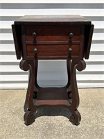 Wooden End Table With Two Drawers