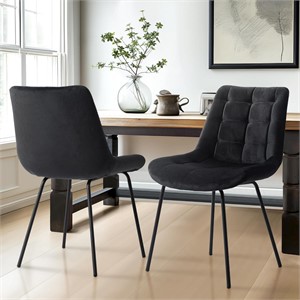 Black NicBex Velvet Dining Chairs