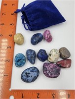 Lot of 11 Dyed Agate Stones