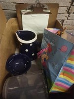 Ceramic Pitcher, Children's Art & Clipboard