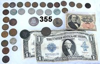 COLLECTION OF COINS AND PAPER MONEY