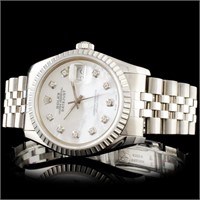 Diamond SS 36mm Rolex DateJust Watch