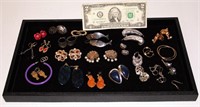 Earring Jewelry Lot Most In Pairs, Some Parts