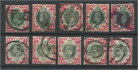 Great Britain 1911 #138a 1sh Scarlet and Dark Gree