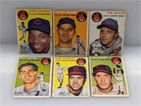 1954 Topps (6 Diff Indians) Partial Set of 115