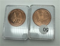Copper Coins Civil War Battle of Shiloh 1 OZ