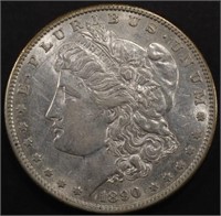 1890-S MORGAN DOLLAR AU