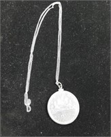 CANADIAN SILVER DOLLAR 1961 ON CHAIN - BALE