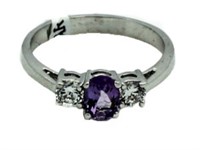 Genuine Amethyst Dinner Ring