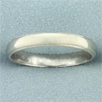 Mens Milgrain Beaded Edge Wedding Band Ring in 14k