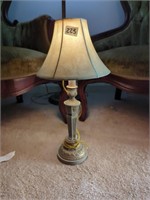 Lamp with cream shade  21 inches tall