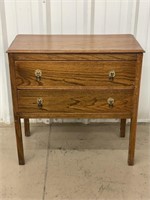 2-tier Wood Side Table Chest