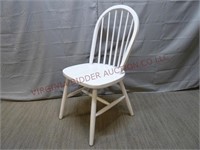 White Painted Wood Dining Chair