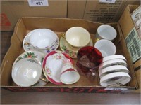 BOX - CUP AND SAUCERS AND MORE
