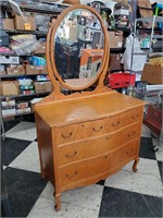 Antique Birdseye Maple 4 Drawer Dresser