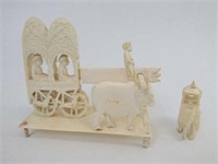 Antique Indian ivory carving of a Howdah