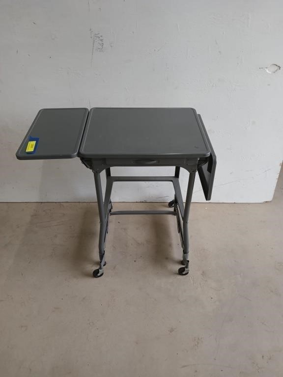 Metal typewriter table, 27x14x18