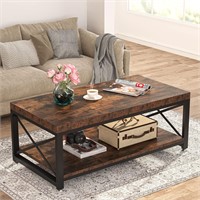 Tribesigns Industrial Coffee Table, 43 inch Cockt