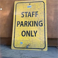 Staff Parking Only Metal Sign