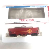 Train Car HO Scale Red Santa-Fe Hauler