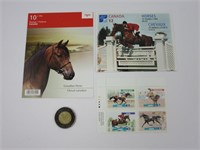 Timbres Canada Neufs avec chevaux