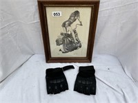 HARLEY DAVIDSON PRINT/BIKER GLOVES