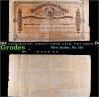 1864 Confederate States $1000 Civil War Loan Bond