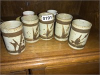 5- pottery mugs