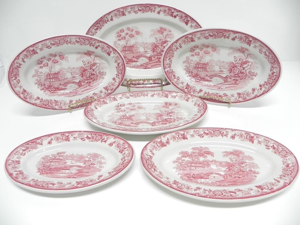 6 ROYAL STAFFORDSHIRE 'TONQUIN'  DINNERWARE DISHES