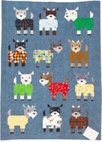 Kidding Around / Goats in Pajamas, crib quilt,