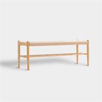 Solid Wood Entryway Bench with Shoe Storage  Rusti