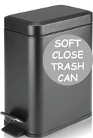 New, Homie Soft Close, Slim Trash Can 2.6 Gallon