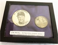 Stan Musial Pin & Retirement Coin