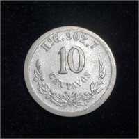 1890 HoG Mexico 10 Centavos - 48k Struck!