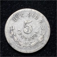1888 Do-C Mexico 5 Centavos - Silver