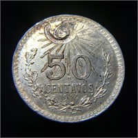 1944 Mexico 50 Centavos - Silver Stunner