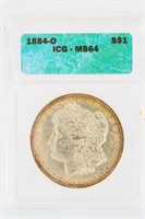 Coin 1884-O Morgan Silver Dollar MS64