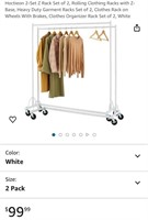 Rolling Wardrobe Cart (New)