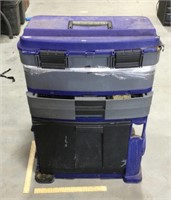 Large standing toolbox w/ variety of items-27 in