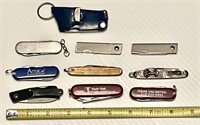 10 advertising pocket knives