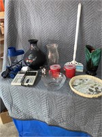 Vases, glass bowl, adding machine etc....1b